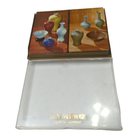 Mid-Century Lady Baltimore Playing Cards Vase Bowl Pottery MCM Complete 2 Decks - Picture 2 of 4